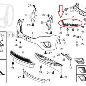 Bracket Breket Bumper Depan Bagian Atas Honda City Hatchback Gm6 2021-2024 Original Original asli Ori