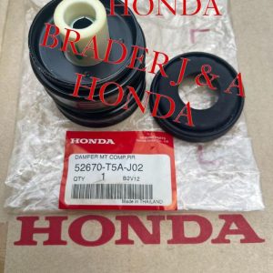 Support Shockbreaker Belakang Damper Jazz Gk5 S Rs City Gm6 Gn5 Hb Hatckhback Hrv Gen 2 Ru1 Ru5 Prestige 2014 2015 2016 2017 2018 2019 2020 2021 2022 2023 2024 Honda 52670-T5A-J02 Karet Shock Absorber Kanan Kiri Mounting Comp Dumper Damper Spring Stopper Original asli Ori