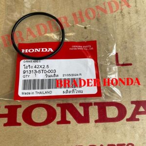 Oring 42X2,5 Converter Torque Torsi Kopling Brv City Gm6 Gn5 Jazz Gk5 Rs Brio Satya Mobilio Hrv Ru1 Ru5 Rv3 Civic Sedan Fc 1800 Cc 2014 2015 2016 2017 2018 2019 2020 2022 2025 Honda 91313-5T0-003 Karet Seal Konverter Kruk Krek As O Ring Sil Bolu Transmisi Original asli Ori