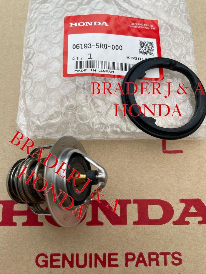 Thermostat Termostat Jazz Gd3 Ge8 Gk5 City Z Gd8 Gm2 Gm6 Gn5 Freed Gb3 Brio Hrv Mobilio Brv Crv Gen 1 Grand Civic Genio Ferio Es Century Steam 1700 Cc Accord Maestro Cielo S84 Vtil Odyssey Ra6 Honda 19301-P08-305 06193-5R0-000 Water Pump Seal Air Radiator Original asli Ori